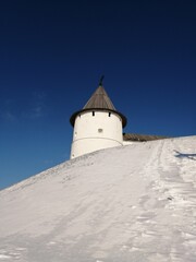 lighthouse in the snow