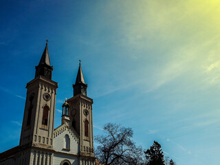 Beautiful small cathedral in a small city of Sombor, Serbia