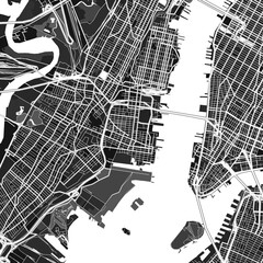 JerseyCity, UnitedStates dark vector art map