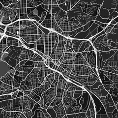 Durham, UnitedStates dark vector art map