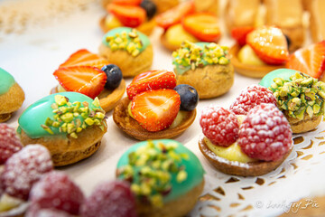 easter cake and eggs