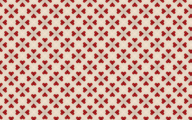 Valentine's day theme, red heart pattern on a white background.