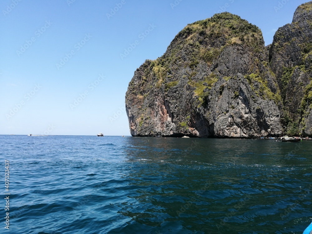 Wall mural island in the sea