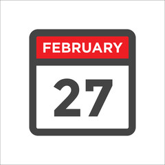 February 27 calendar icon with day of month