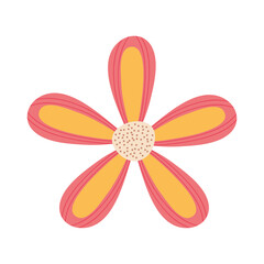 beautiful flower icon, colorful design
