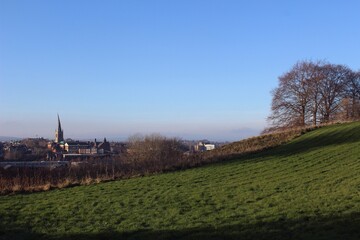 Naklejka premium Chesterfield, Derbyshire, from the east.