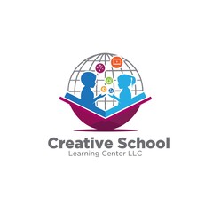 creative school learning center logo designs simple modern