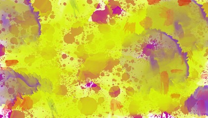 Background with full watercolor paint splashes.