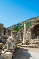 Fototapeta na wymiar Ruins of an ancient Greek city Ephesus, Turkey