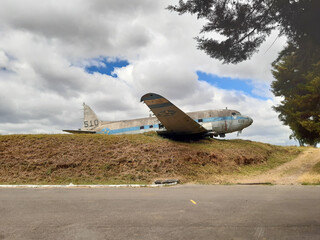 old abandoned military airplane 