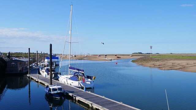 Docks in the peaceful countryside seaside harbour