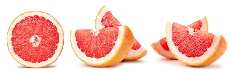 Grapefruit with clipping path isolated on a white background
