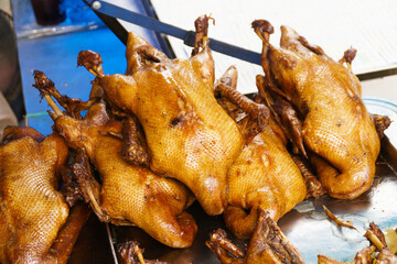 Roast duck, Stewed Duck. Thailand street food.