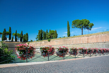 Festungsmauer, Peschiera del Garda, Venetien, Italien