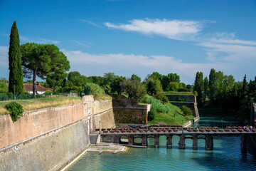 Festungsmauer, Peschiera del Garda, Venetien, Italien