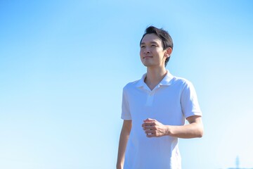 Fototapeta premium アジア人 ランニング ポートレート