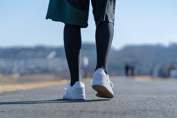 アジア人　ランニング　ポートレート