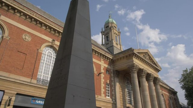 Peterborough Town Hall from Bridge Street, Peterborough, Cambridgeshire, England, United Kingdom, Europe