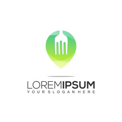 Point Food Logo Design Template