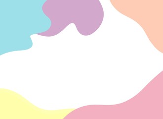 illustration pastel background with space and frame for artwork