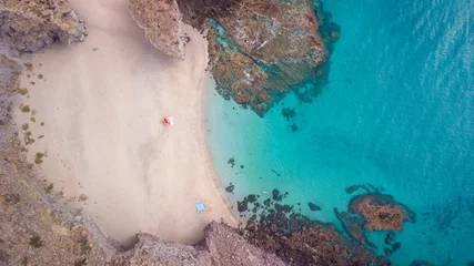Tuinposter Playa de los muertos desde el aire - Cabo de Gata, Almería © David