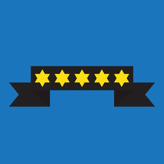 Five stars customer product rating review. vector illustration.