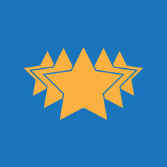 Five stars customer product rating review. vector illustration.