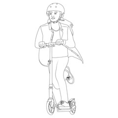 Man on scooter
