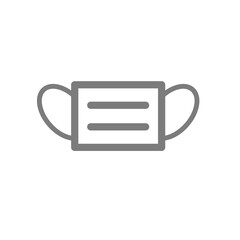 Medical mask icon vector symbol illustration