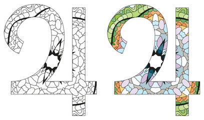 Vector handdrawn illustation of Jupiter sign for decoration © Andreichenko