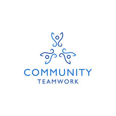 Community and teamwork vector logo template for Company