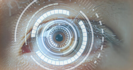 Human eye futuristic system concept