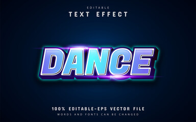 Obraz premium Dance text, blue gradient style text effect