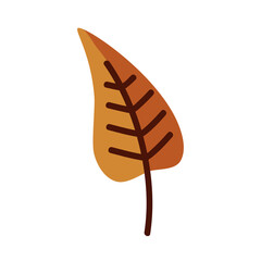 Natural leaf line and fill style icon vector design