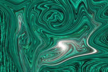 Green liquid marble background