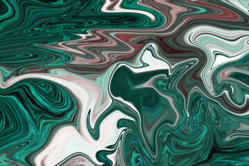 Green liquid marble background
