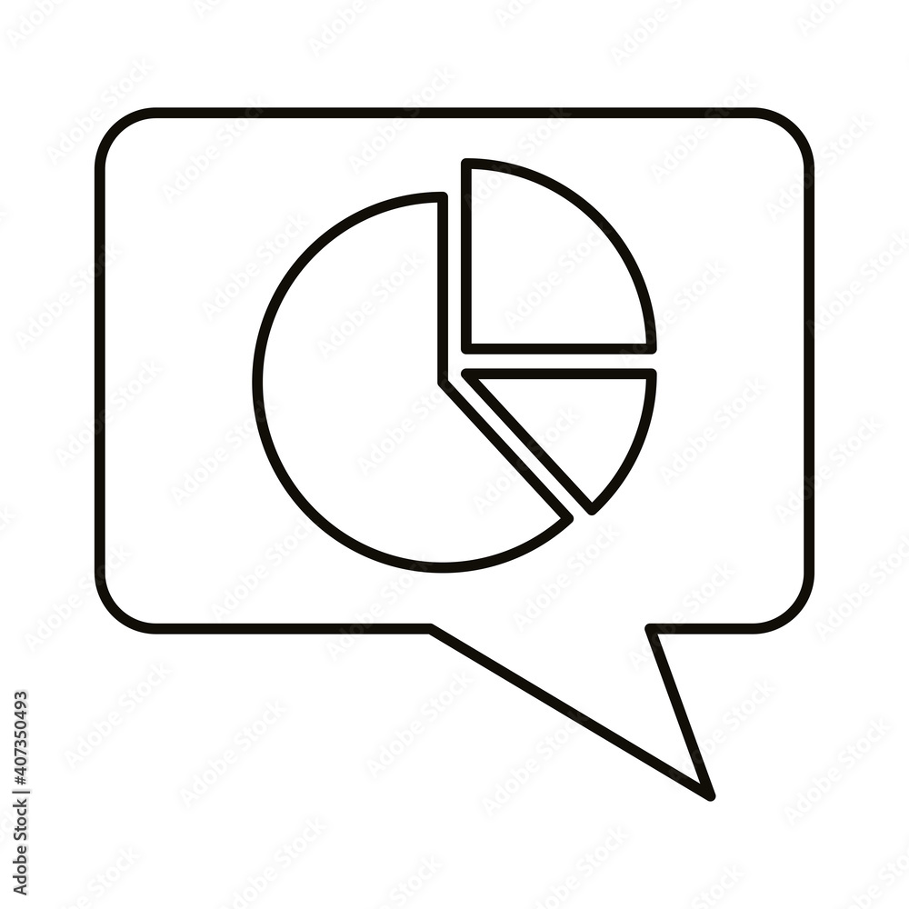 Poster infographic bars chart in bubble line style icon vector design
