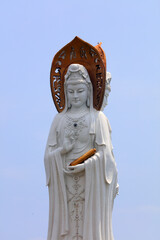 Guanyin sculpture on the sea in Nanshan tourist area, Sanya City, Hainan Province, China