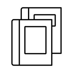 two closed books line style icon vector design