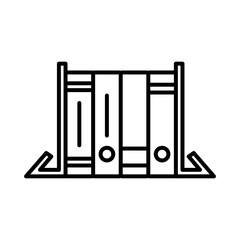 four books line style icon isolated vector design