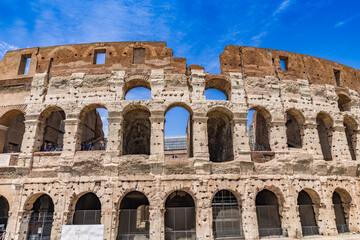 Fototapeta premium Coliseum or Flavian Amphitheatre (Amphitheatrum Flavium or Colosseo), Rome, Italy