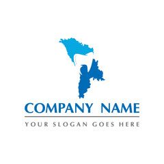 moldova map and teeth dental care symbol logo vector