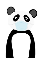 Panda mit Maske