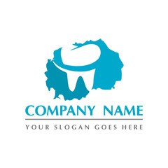 macedonia map and teeth dental care symbol logo vector
