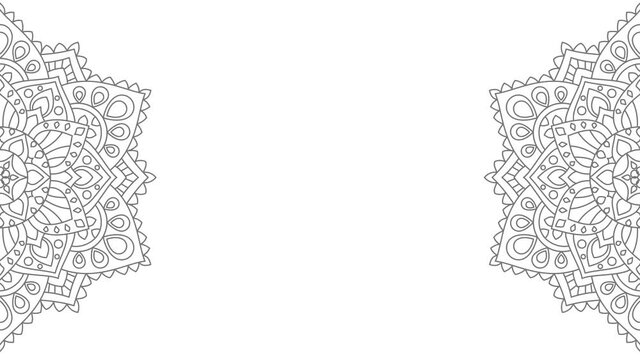 Abstract ornamental round pattern, mandala. Stock Animation. Fascinating mandala background.