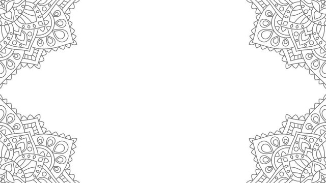 Abstract ornamental round pattern, mandala. Stock Animation. Fascinating mandala background.