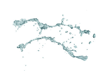  Drinking water isolated on white background