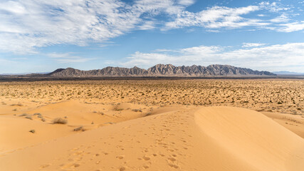 Fototapeta na wymiar Desert Chihuahua Mexico Trip Vacations Tours Mountains Landscape Dune Sand Nature Outdoor Sky Adventure