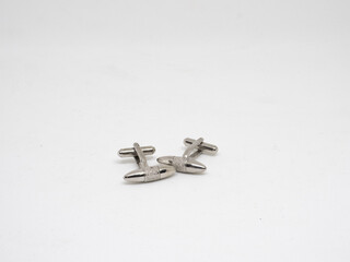 Luxury cufflink on white background