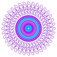 Abstract ornament in circle. Ornate frame. Element for design. illustration.